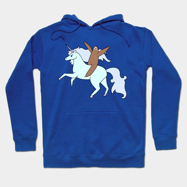 Sloth Riding a Unicorn Hoodie by saradaboru